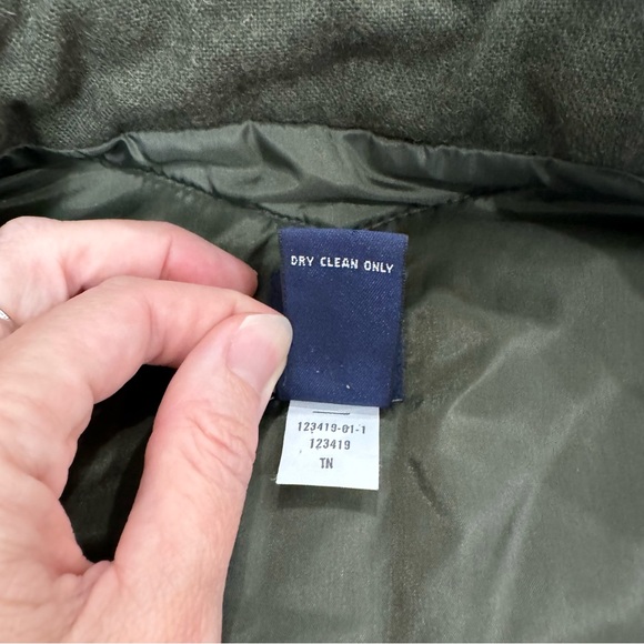 Vintage - Gap - Green Wool Zip Up Vest - Pockets - Women’s M/L - Picture 7 of 11